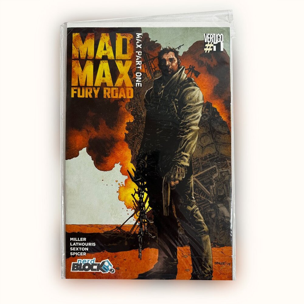 MAD MAX FURY ROAD MAX Part One 1 Comic NERD BLOCK VARIANT Vertigo 2015 JIM LEE